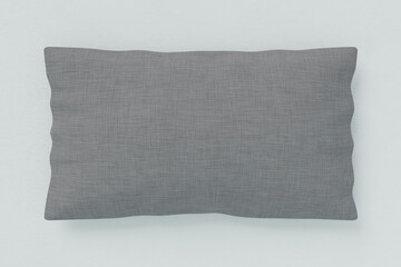 Blank Pillowcase Mockup Square, 3d Rendering isolated on white v6