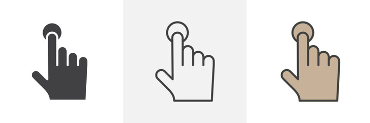 Fototapeta premium Interaction icon collection in black and white and colored style
