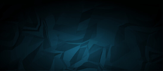 Obraz premium Blue crumpled and creased paper abstract texture background. panorama grunge wrinkly paper texture background, crumpled pattern texture.3d crumpled blue paper texture.