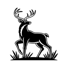 Deer Vector Illustration. Deer Silhouette 
