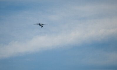 Cessna Grand Caravan G-BZAH light aircraft on descent to land