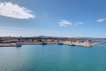 Vue de Porto Torres en Sardaigne en Italie