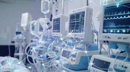 Advanced Medical Monitoring Equipment in a Modern Hospital