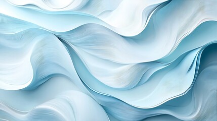 Obraz premium Elegant and serene pastel blue gradient backdrop with flowing dynamic circular patterns and lines This minimalist and contemporary digital artwork provides a spacious