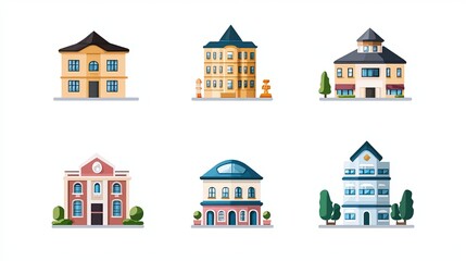 Obraz premium set of hotels