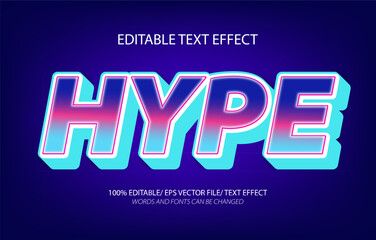 Hype editable text effect, 3D editable text template.