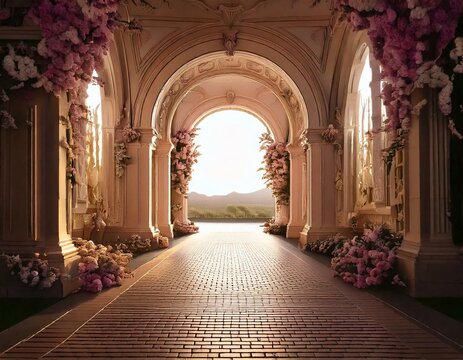 photo background romantic archway backdrop for photography 
