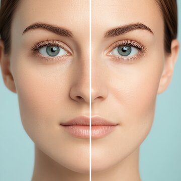 Before & after lash lift treatment