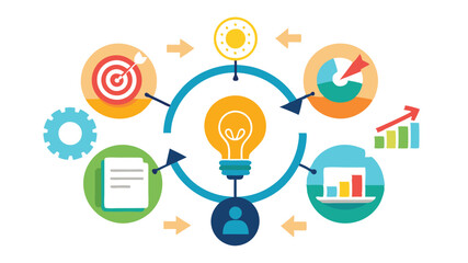 business-stratagy-modern-idea design illustrator 