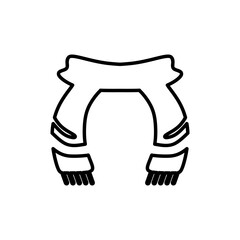 Winter scarf outline icon vector illustration in trendy style. Winter icons theme. Editable graphic resources for many purposes.