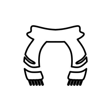recommend clip art: Winter scarf outline icon vector illustration in trendy style. Winter icons theme. Editable graphic resources for many purposes.