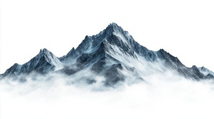Obraz premium Majestic Mountain Peaks Piercing the Clouds