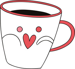 colorful cups, A Beautiful colorful cups vector on white background