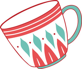 A Beautiful colorful cups vector on white background