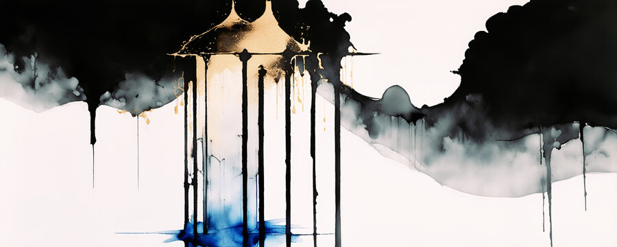 illustrazione sfondo con elementi astratti a tema geometrico surreale