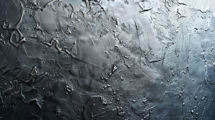 Fototapeta premium Abstract Metallic Texture with Ripples and Water Drops Creating a Unique Surface