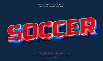 Soccer editable text effect template