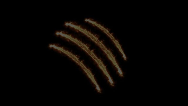 claw effect animated animal scratch effect flaming scratch light effect 4k neon fire scratch looping