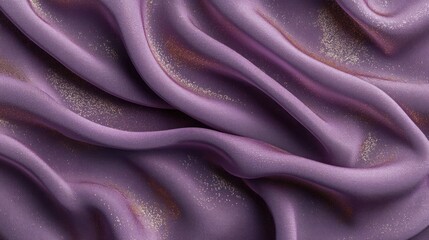Obraz premium Closeup of soft purple fabric with subtle gold shimmer.