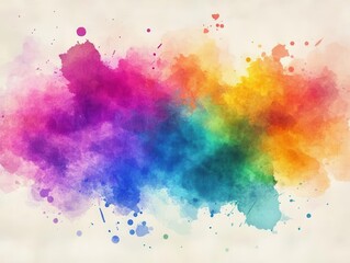 Obraz premium vibrant digital watercolor background featuring colorful splashes and abstract shapes, embodying the festive spirit of mardi gras, bursting with life and creativity