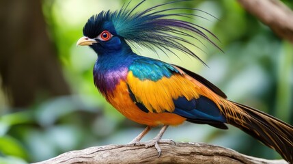 Obraz premium Vibrant Tropical Bird Perched on a Branch