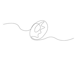 Obraz premium Continuous line drawing of donut. One line donut drawing. One line bakery concept. Single line vector illustration
