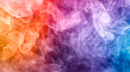 Obraz premium Close-up of atmospheric smoke with abstract color background.
