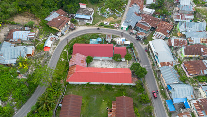 Aerial view of the city of Gorontalo, Indonesia
