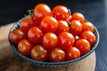 a bowl of cherry tomatoes