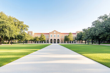 Obraz premium Majestic view of University campus in Texas