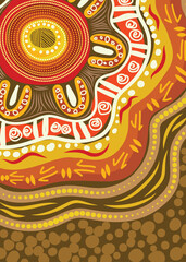 A vector artwork influenced by the mesmerizing patterns of Aboriginal design