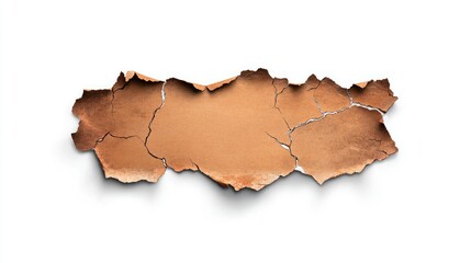 Obraz premium Ripped Torn Paper Edges on White Background - Grunge Texture for Design Projects
