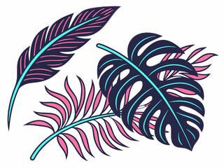 Obraz premium Feather vector illustration with seamless nature pattern design