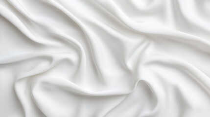 Obraz premium Minimalist white fabric texture, soft wrinkles and folds, natural lighting, serene and airy atmosphere, macro photography style, calming aesthetics