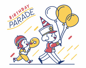 A Festive Birthday Parade: Colorful Floats, Balloons, and Lively Celebrations for a Joyous Birthday Celebration!