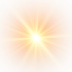 Fototapeta premium png star flashed with sparkles isolated on white background.png he yellow sun, a flash, a soft glow without departing rays. Vector illustration of abstractbackground
