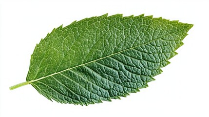 Obraz premium Close-up of a Vibrant Green Leaf