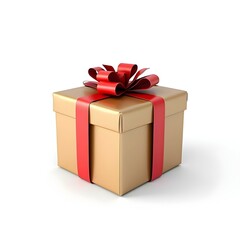 Obraz premium Christmas gift box with white background 