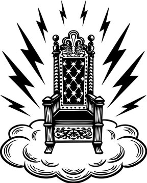 trono com relampagos 