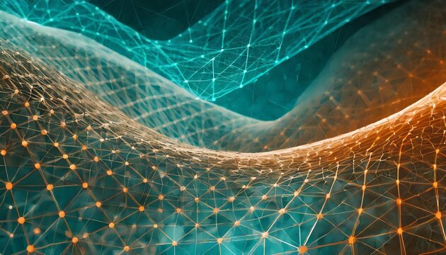 Dynamic and futuristic digital abstract D background showcasing modern technology themes, perfect for describing advanced network capabilities, data flow, innovation, and connectivity