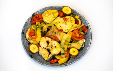 Typical Brazilian tropical fish stew with palm oil, coconut milk and traditional beach spices
