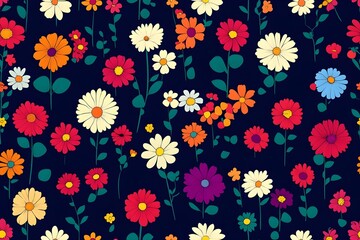 flower pattern simple pretty flowers seamless texture background spring summer blossom design