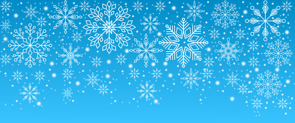 christmas background with snowflakes, Blue teal christmas background with snowflakes. Vector eps