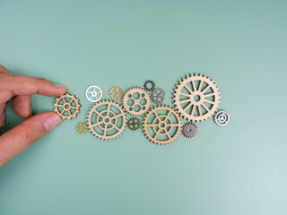 Teamwork, cooperation, business strategy, workflow management concept. Many type and pattern of...