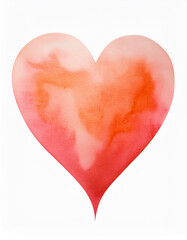 Watercolor Heart Romantic Love Valentine s Day Abstract Art Pink Orange Texture Background
