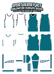 Sportswear jerseys uniform design template 2024 green Apparel layout