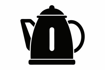 Fototapeta premium Electric kettle silhouette vector, kettle icon vector