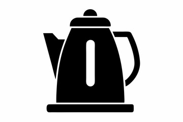 Obraz premium Electric kettle silhouette vector, kettle icon vector