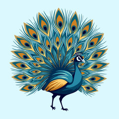 Obraz premium Colorful Bird Vector Illustration Design with Transparent Background – Fully Editable