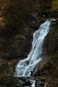 waterfall in the mountains